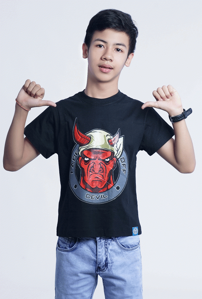 Devil  Design Kid T-shirt (Black)